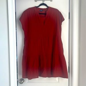 Mini burnt orange cap sleeve dress by Gap. Size L.